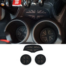 Mini Cooper Silicone Cup Holder Mat Set Non-Slip Interior Accessories