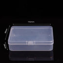 Mini Translucent Storage Box Rectangular Dustproof Jewelry Case Container
