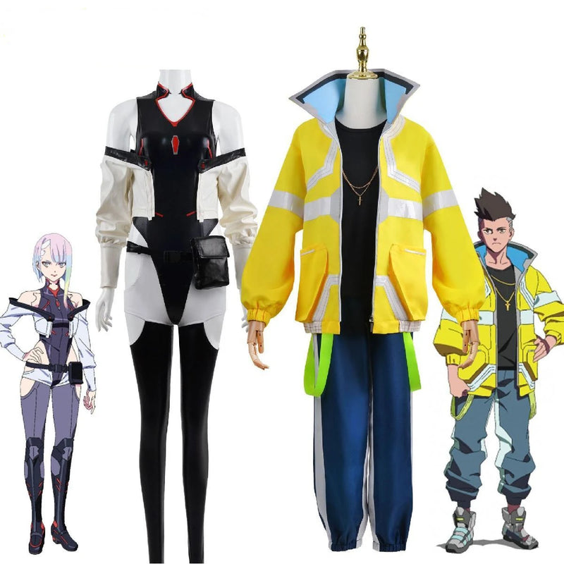 Cyberpunk Edgerunners Lucy Cosplay Costume Bodysuit Jacket Wig Set