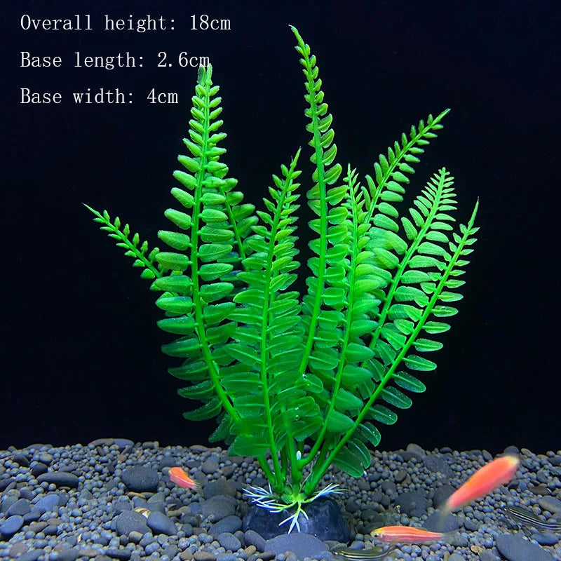 Artificial Aquarium Plants Green Plastic Underwater Fish Tank Decor
