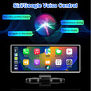 10 Inch 4K Dash Cam Car DVR Dual Lens Wireless Carplay GPS
