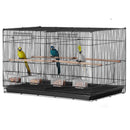 SucceBuy Stackable Small Bird Cage With Handle And Perch For Travel