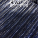 Gradient Pleated Glitter Mesh Fabric Gray Soft Shiny Textile For Sewing