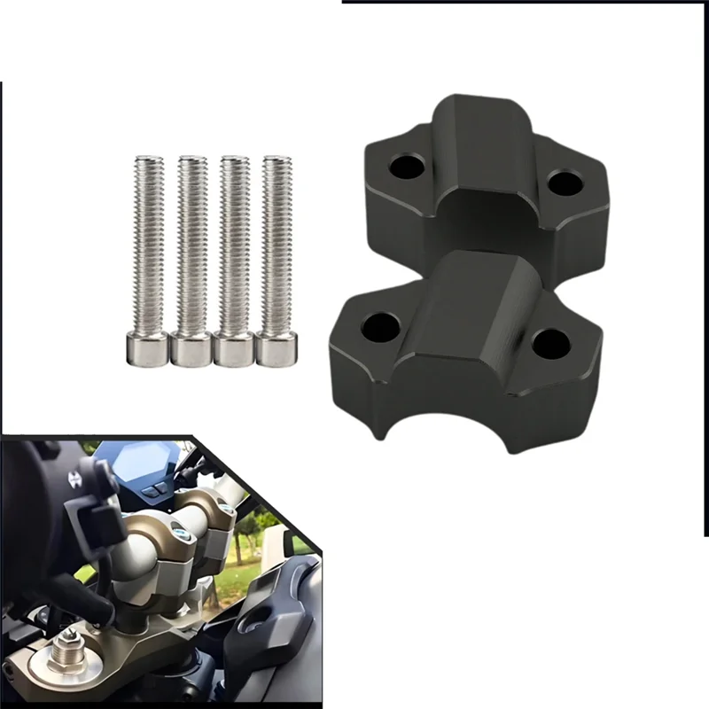 Handlebar Riser Clamp Extend Adapter For XSR900 Motorcycle Silver