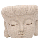 Buddha Head Flower Pot Planter Vase For Home Office Decor