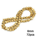 Gold Plated Hematite Beads Star Heart Shapes Loose Jewelry Beads