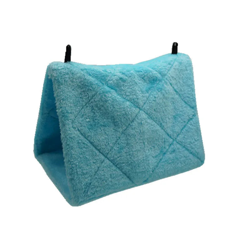 Soft Plush Bird Hammock Parrot Nest Hut Tent Hanging Bed