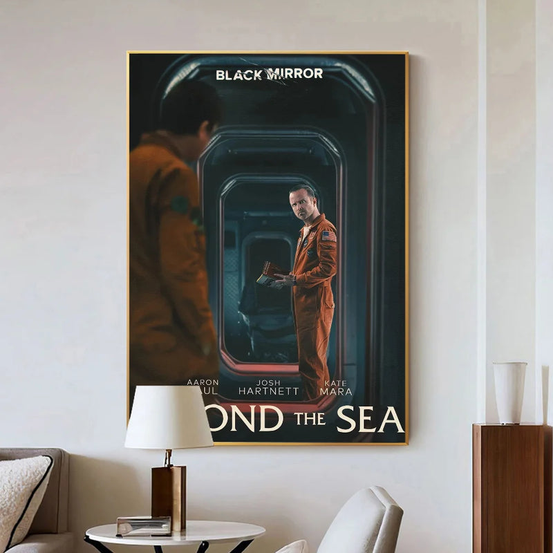B-BLACK Mirror Wall Poster Self Adhesive For Bedroom Living Room Office
