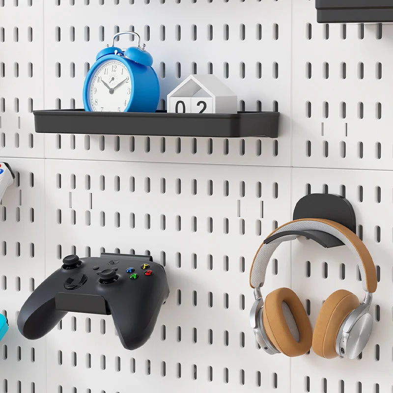 Pegboard Wall Organizer Kit Modular Panels No-Punch Installation Craft Storage