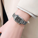Stainless Steel Strap Watch Women Simple Square Quartz Wristwatch