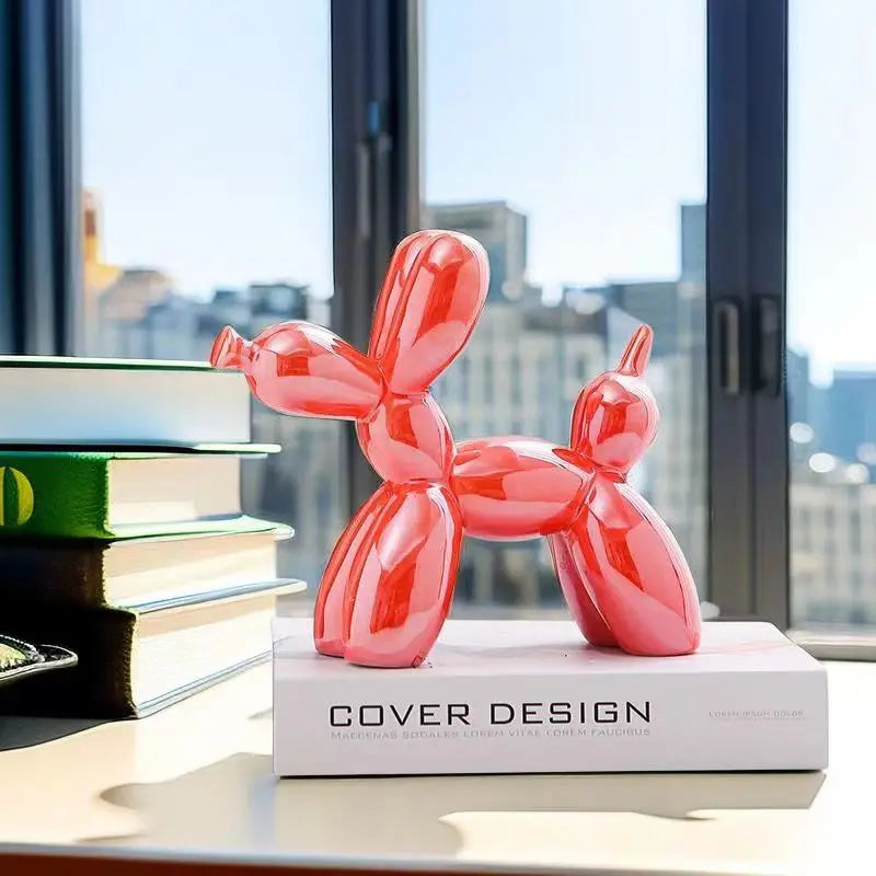 Ceramic Balloon Dog Sculpture Nordic Home Office Table Decoration