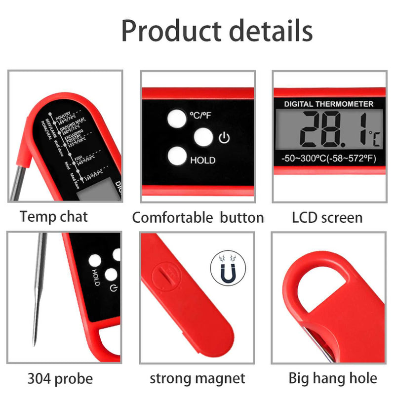 Digital Meat Thermometer Instant Read For Cooking Candy Grill Kitchen