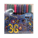 12-36 Colors Acrylic Paint Markers Pen 1-2mm Water Resistant