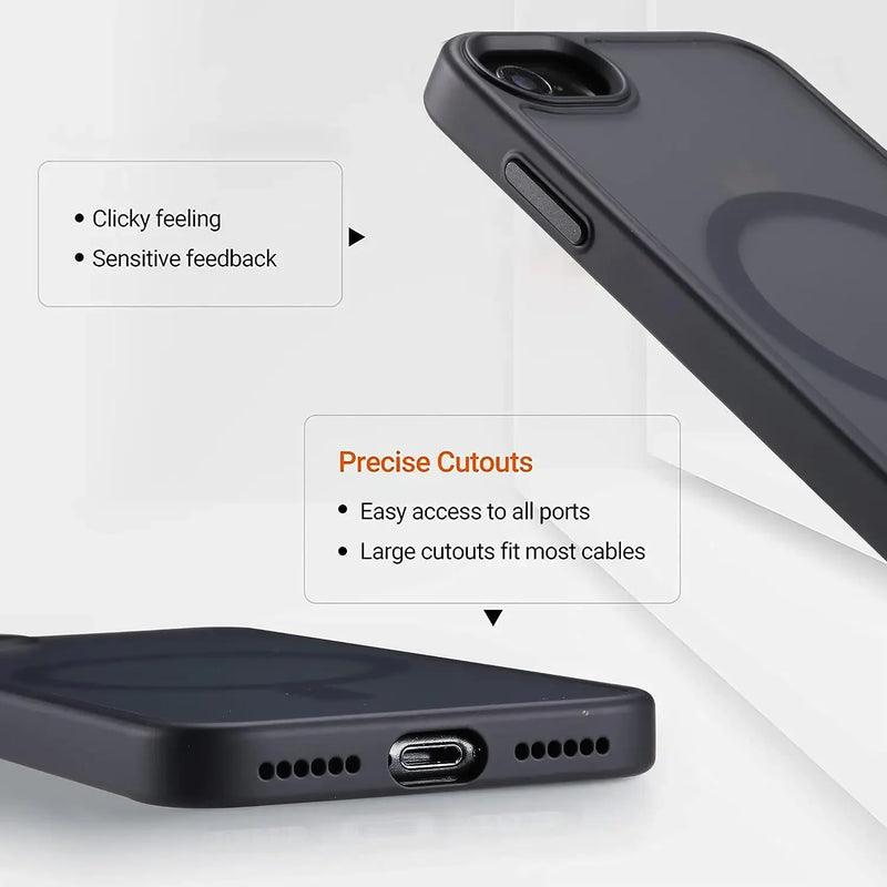 Magnetic Case For IPhone Compatible With MagSafe IPhone Models Black