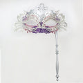 Venetian Masquerade Mask With Holding Stick For Womens Party