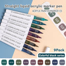 9pcs Acrylic Markers Set For Rock Painting Glass DIY Craft Supplies