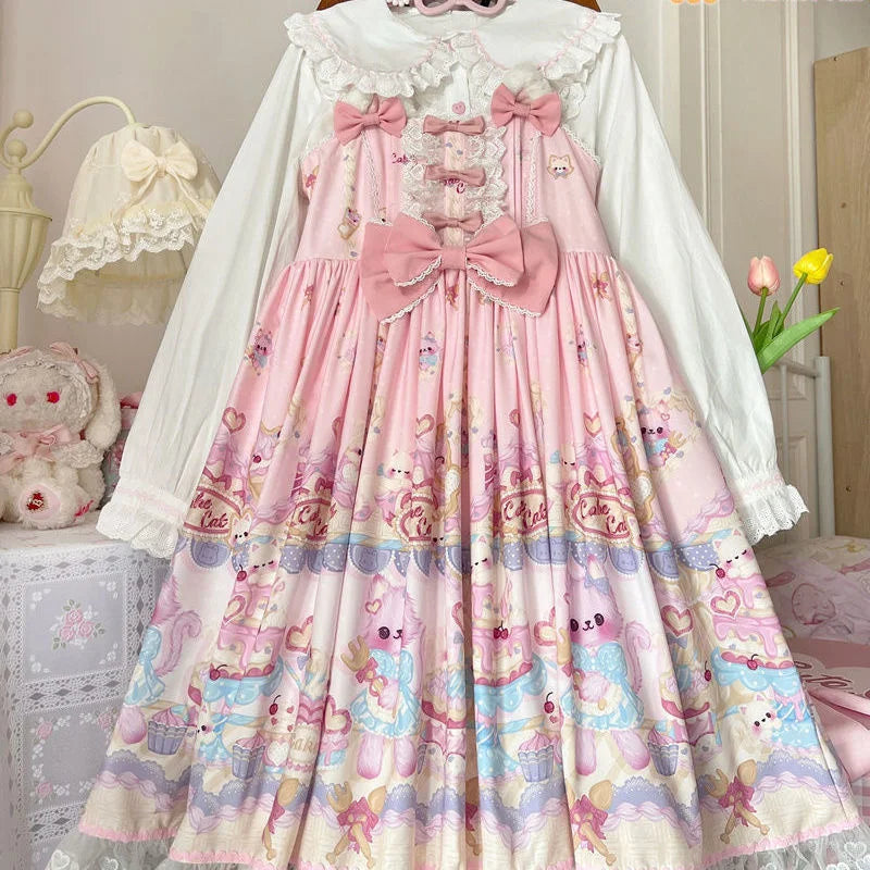Sweet Lolita Dress Vintage Gothic Sleeveless Summer Princess JSK