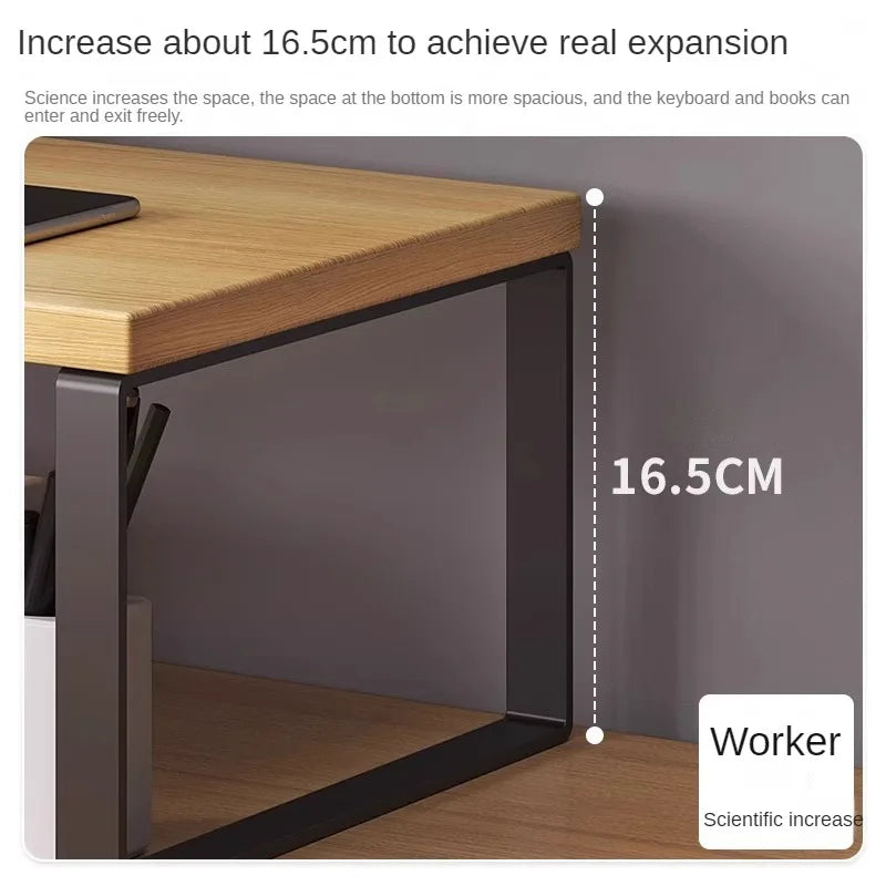 Monitor Raised Shelf Adjustable Laptop Stand Desktop Organizer Rack Holder