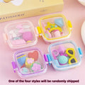 QIANKONG Cute Bento Box Eraser Set For Kids School Supplies