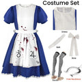 Alice Cosplay Costume Maid Apron Dress Halloween Party Outfit