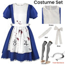 Alice Cosplay Costume Maid Apron Dress Halloween Party Outfit