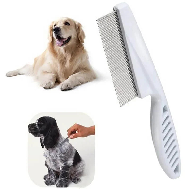 Pet Hair Shedding Comb Stainless Steel Flea Grooming Comb For Cats Dogs