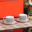 European Ceramic Coffee Cup Set With Plates And Gift Box