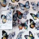 Vintage Butterfly Stickers 30pcs DIY Decorative Scrapbook Journal Labels