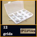 Plastic Organizer Box Clear Compartment Storage For Jewelry Tools