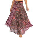 Boho Maxi Skirt Women Vintage Two Way Wear Beach Dress Skirt