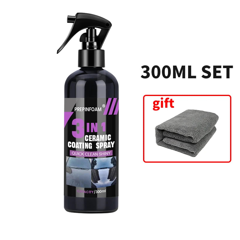 3 In 1 Car Ceramic Coating Spray Nano Crystal Paint Protection