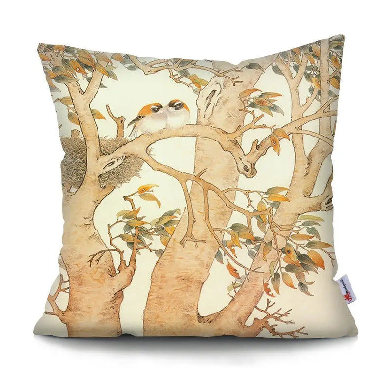 45x45CM Tropical Plant Parrot Sofa Cushion Cover Set Decorative