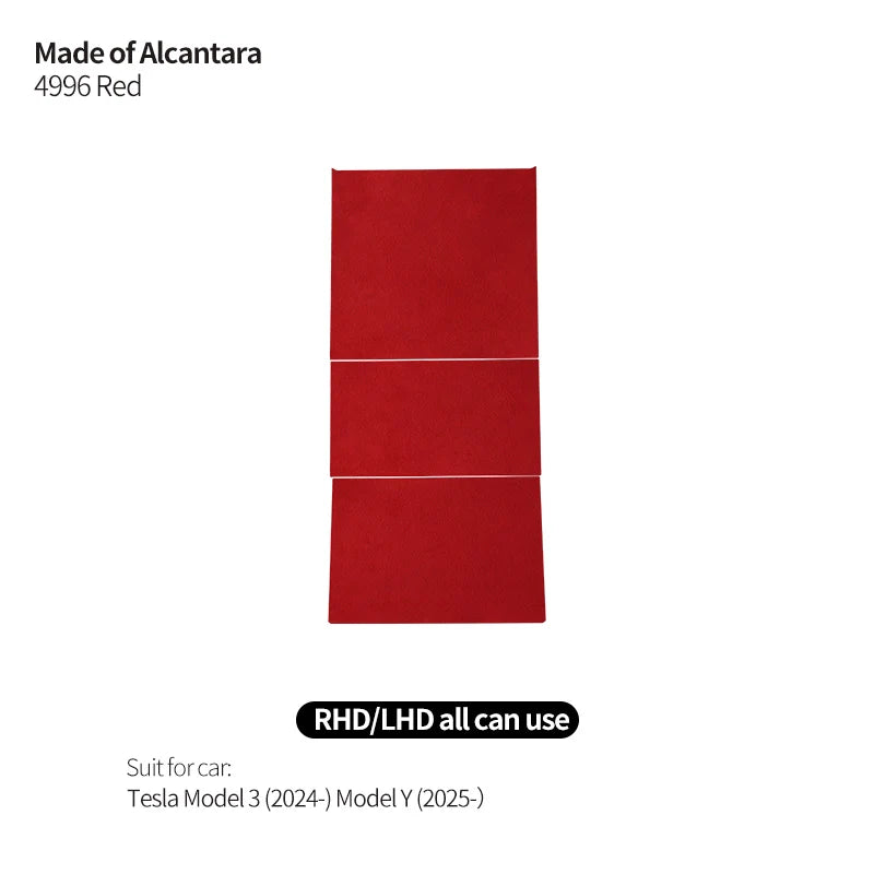 Alcantara Tesla Model 3 Center Console Trim Panel Frame Sticker