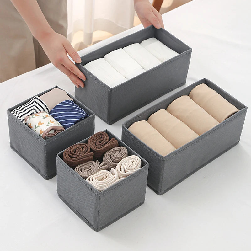 Fabric Underwear Storage Box Organizer For Socks Ties And Closet