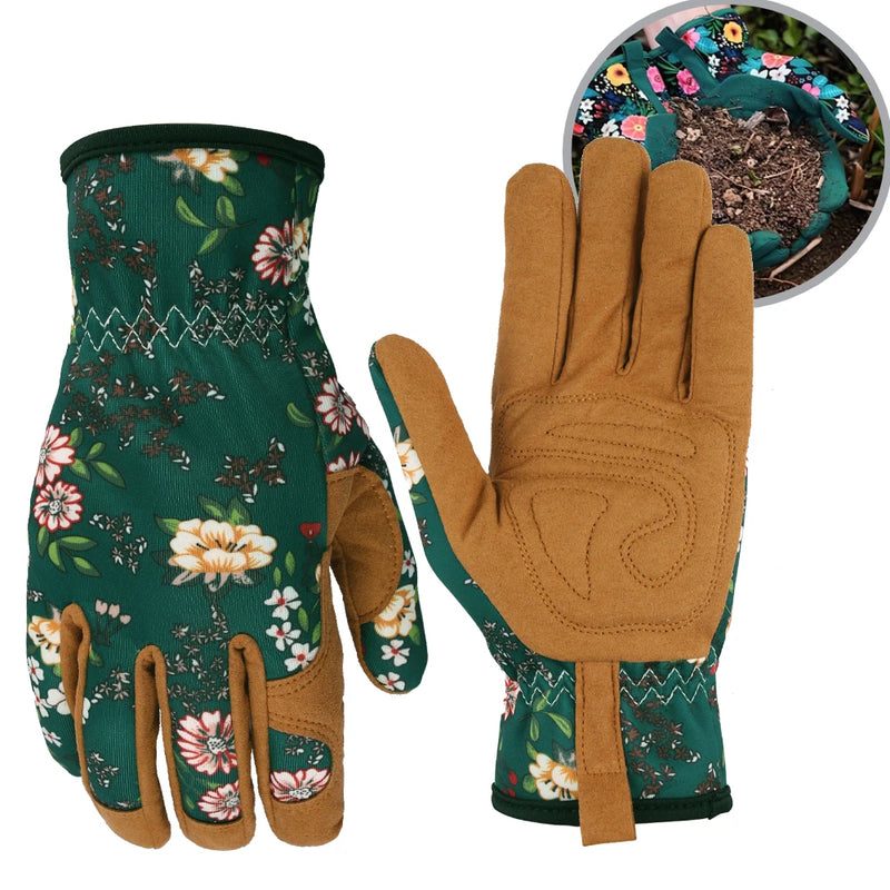 Breathable Leather Gardening Gloves Thorn Proof Puncture Resistant Grip