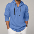 Men's Cotton Hoodie Long Sleeve Casual Oversized Loose Fit Shirt