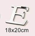3D Silver English Letters Wall Stickers Acrylic Mirror Home Decor