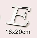 3D Silver English Letters Wall Stickers Acrylic Mirror Home Decor