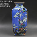 Chinese Antique Ceramic Vase Enamel Flower Bird Porcelain Decor