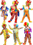 Halloween Boys Clown Costume Circus Performer Carnival Role Play Outfit