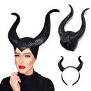 Novelty Black Horns Headwear Women Halloween Demon Costume Accessory