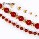 18K Gold Spacer Beads Metal Separators For Jewelry Making 2.5mm-6mm