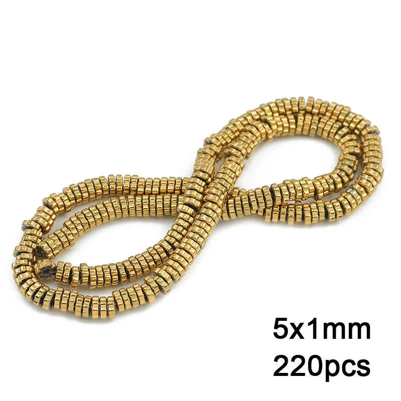 Gold Plated Hematite Beads Star Heart Shapes Loose Jewelry Beads