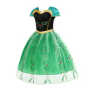 Anna Dress For Kids Green Princess Halloween Party Gown