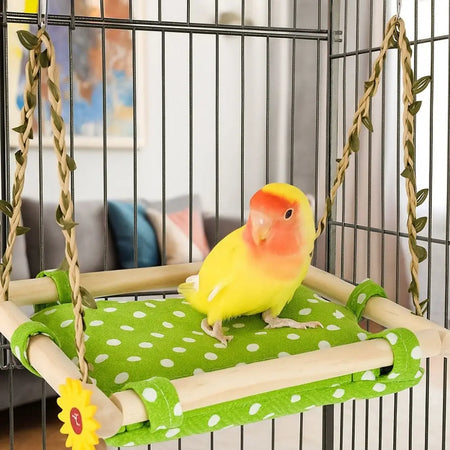 Bite Resistant Parrot Hammock Breathable Removable Bird Nest Swing