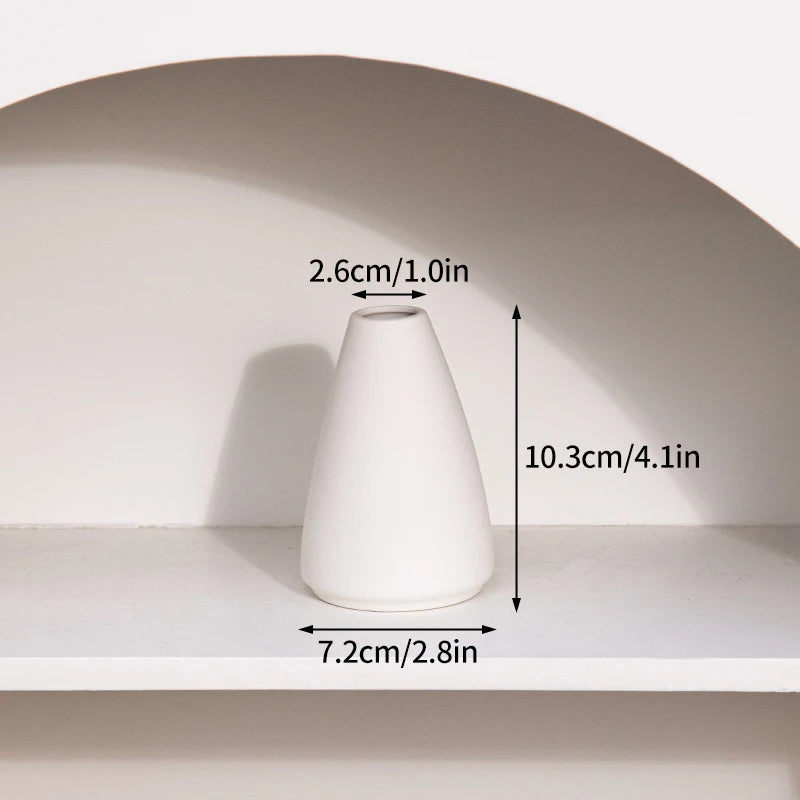 Ceramic Vase White Nordic Flower Pot Decorative Home Decor