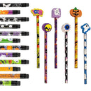 12 To 36pcs Halloween Pencils With Cartoon Eraser For Students