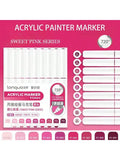 Languo 9pcs Acrylic Marker Pen Set Soft Brush Paint Pens For Art