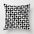 Black And White Geometric Cushion Cover Cube Letter Print Sofa Pillow