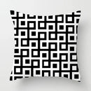 Black And White Geometric Cushion Cover Cube Letter Print Sofa Pillow
